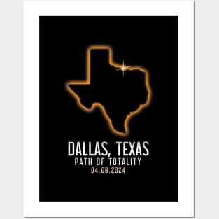 Dallas Texas Path Of Totality 4.8.24 Total Solar Eclipse Posters and Art